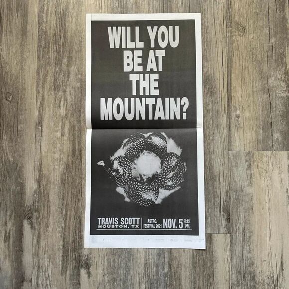 Travis Scott Cactus Jack Houston Chronicles Newspaper Astroworld Festival - Picture 4 of 5